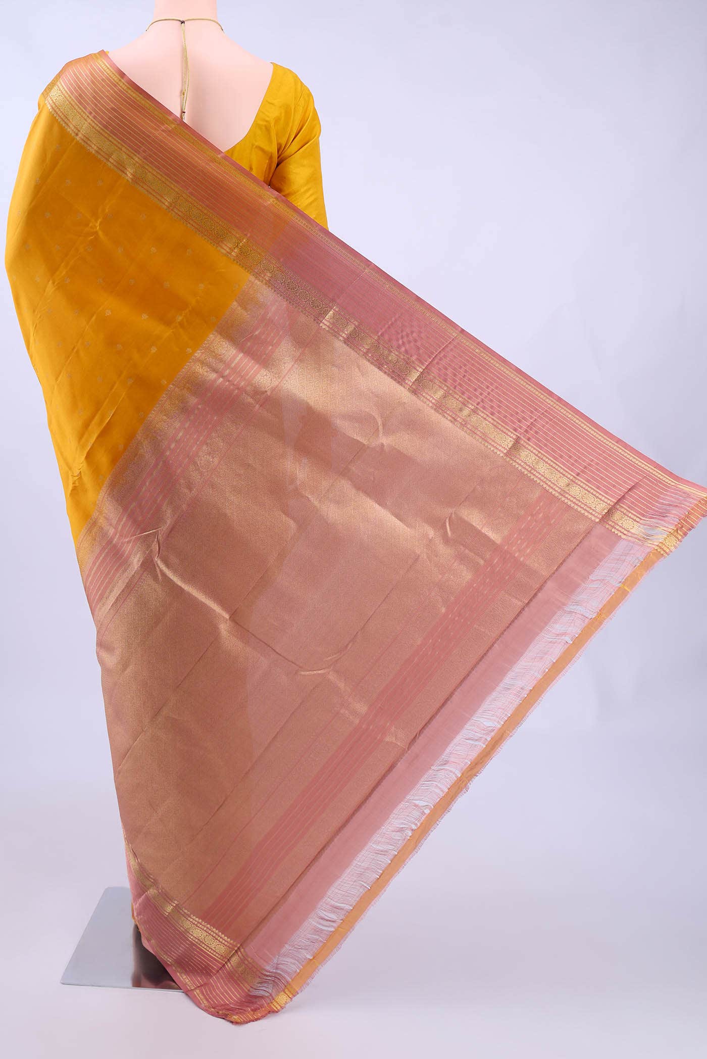 Mustard Nangavalli Silk [ Salem ] Saree