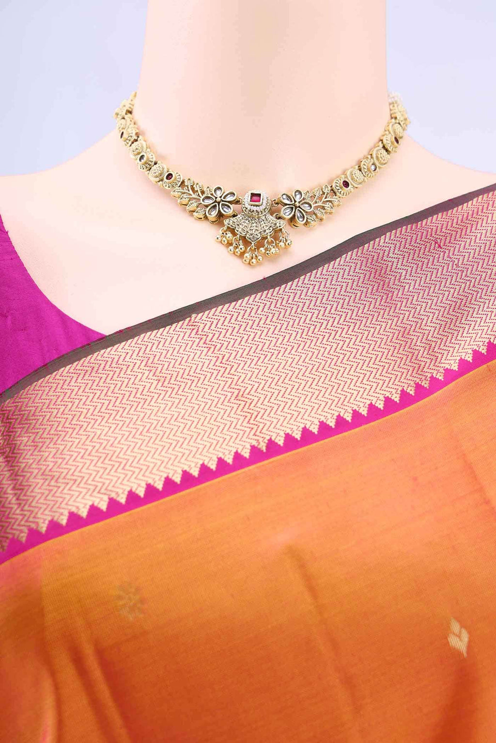 Rust Nangavalli Silk [ Salem ] Saree