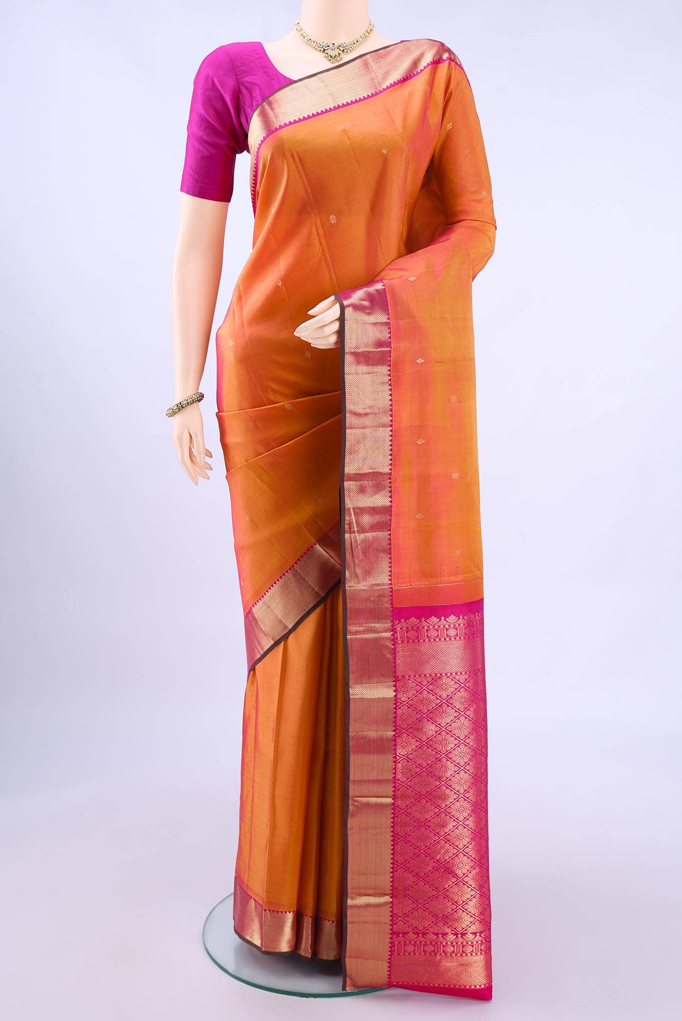 Rust Nangavalli Silk [ Salem ] Saree
