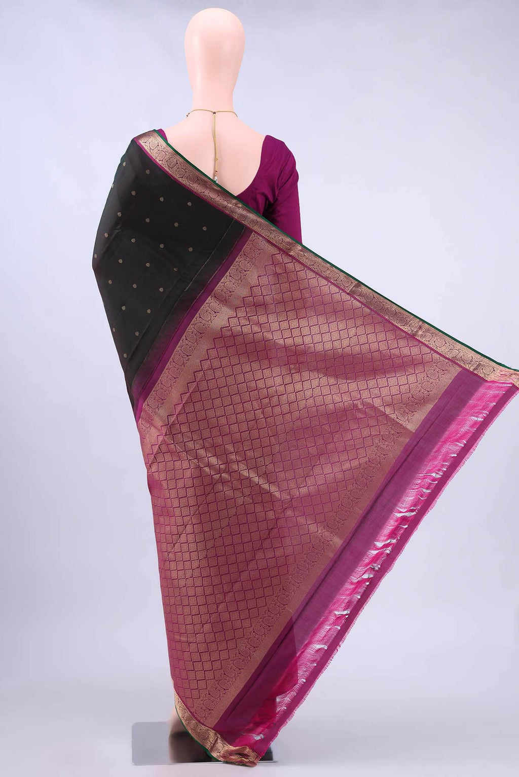 Black Nangavalli Silk [ Salem ] Saree