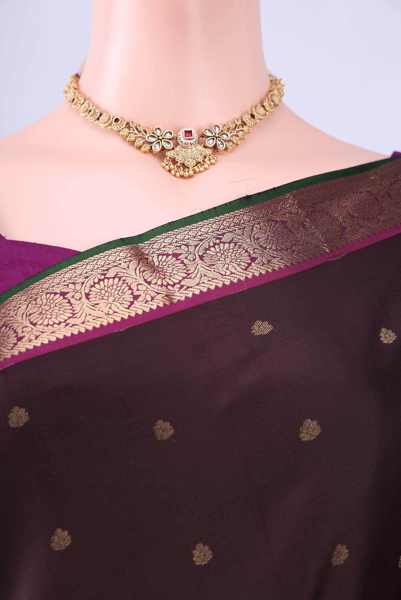 Brown Nangavalli Silk [ Salem ] Saree
