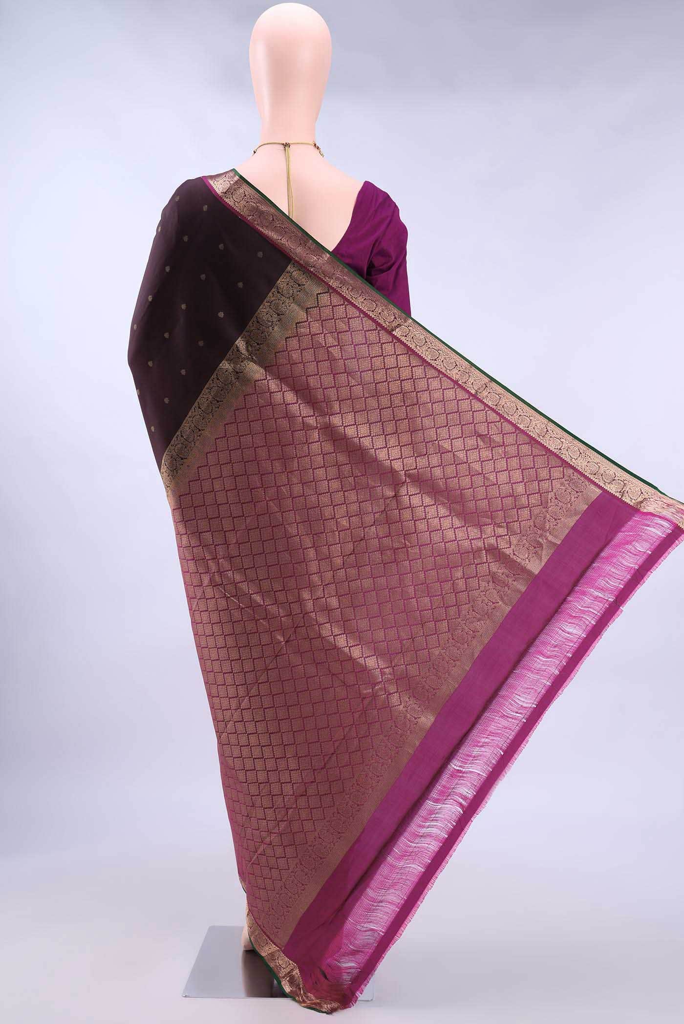 Brown Nangavalli Silk [ Salem ] Saree
