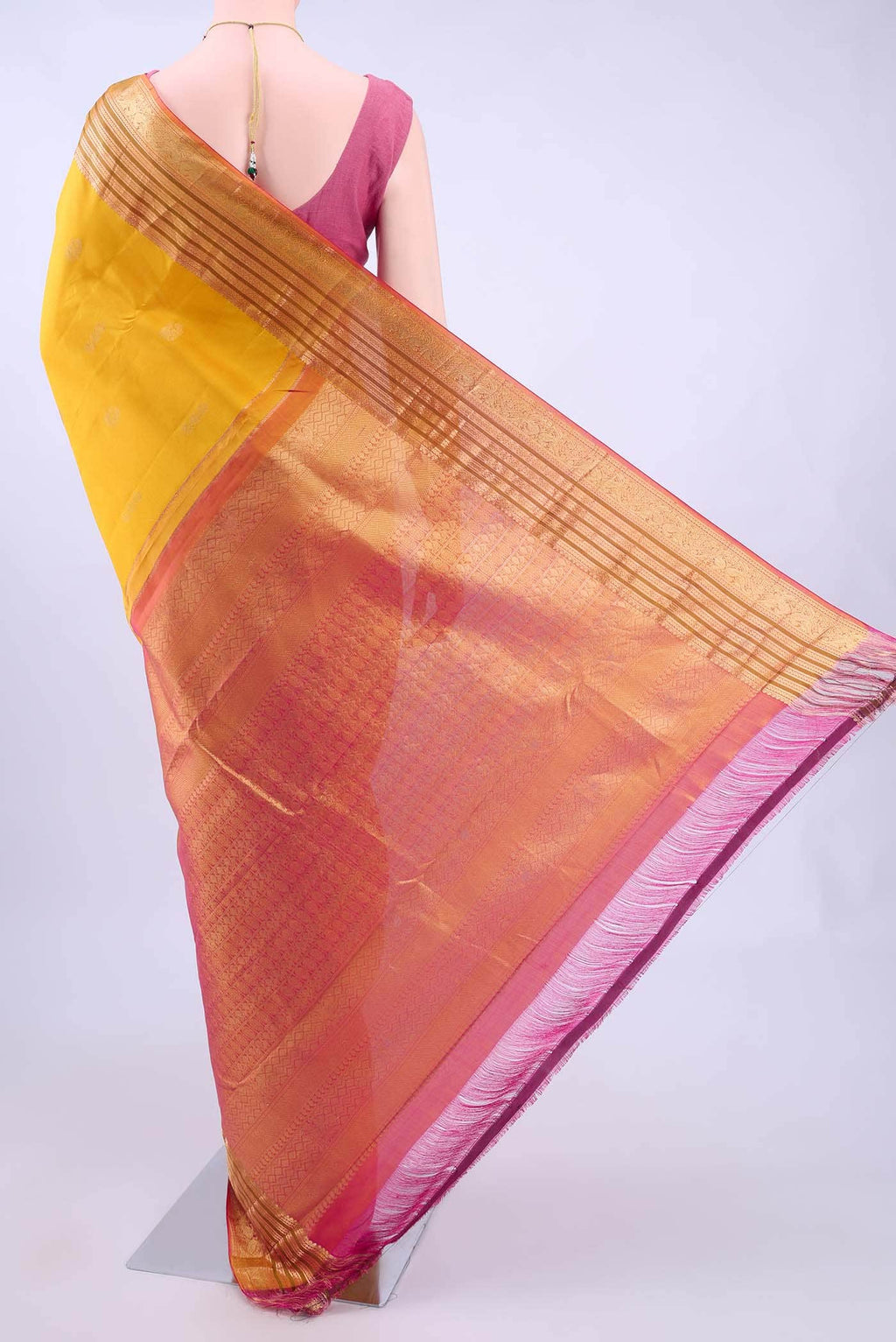 Mustard Nangavalli Silk [ Salem ] Saree