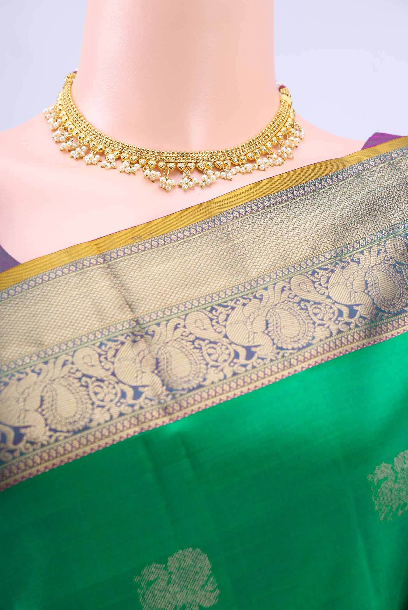Sea Green Dual Tone Nangavalli Silk [ Salem ] Saree