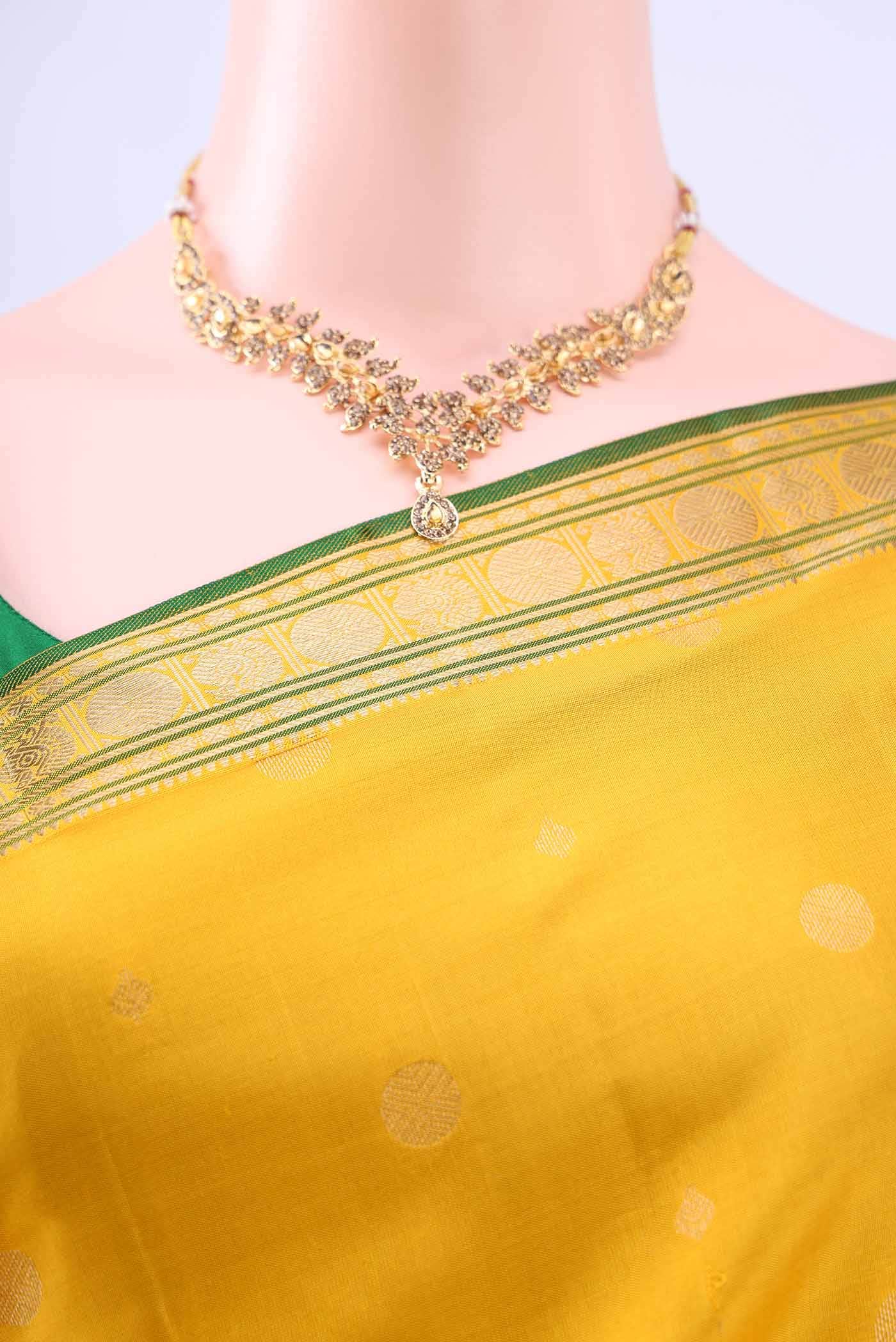 Mustard Nangavalli Silk [ Salem ] Saree