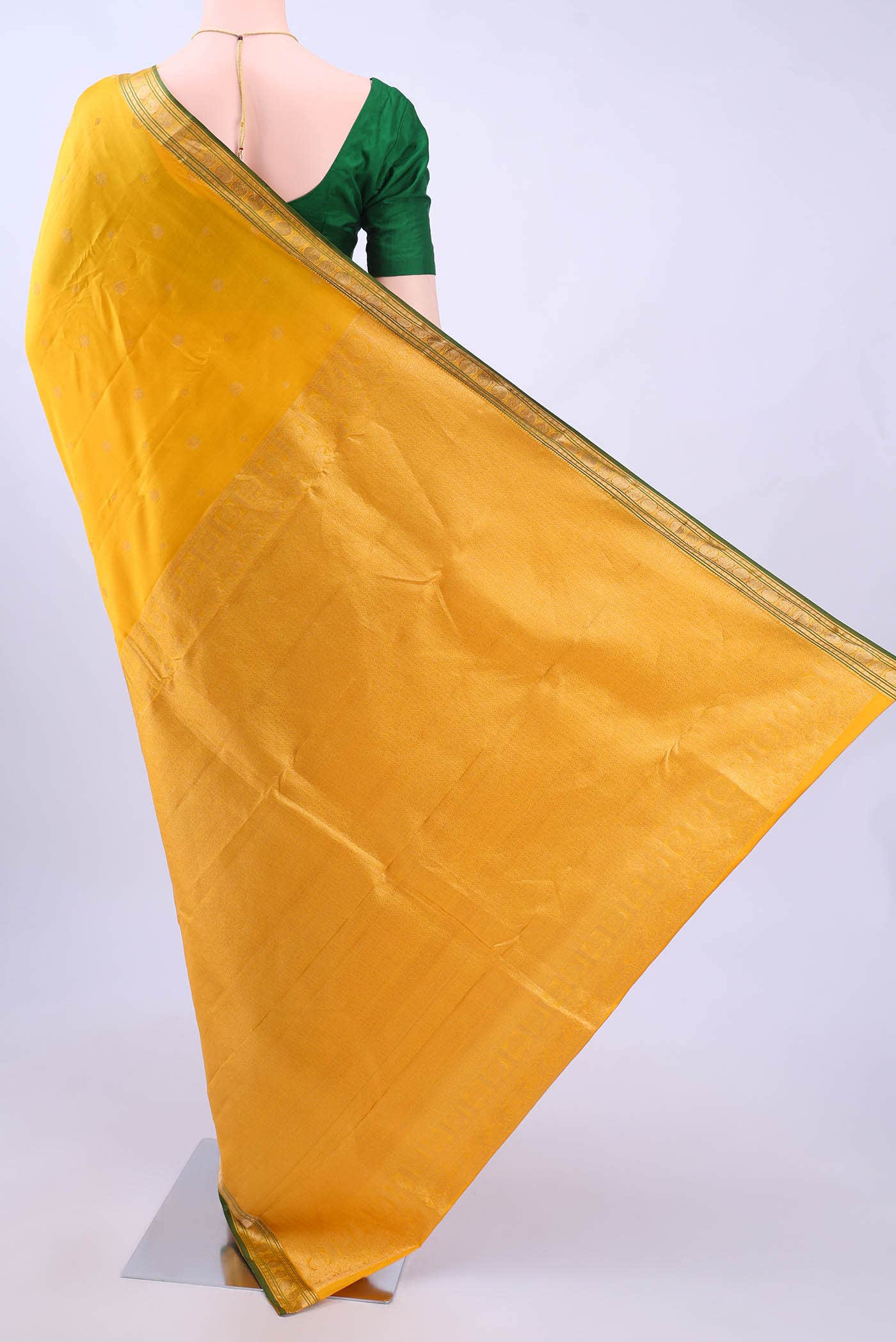 Mustard Nangavalli Silk [ Salem ] Saree