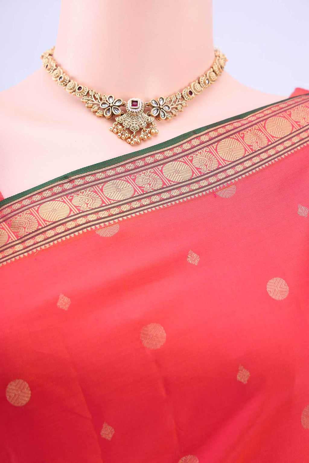 Imperial Red Nangavalli Silk [ Salem ] Saree
