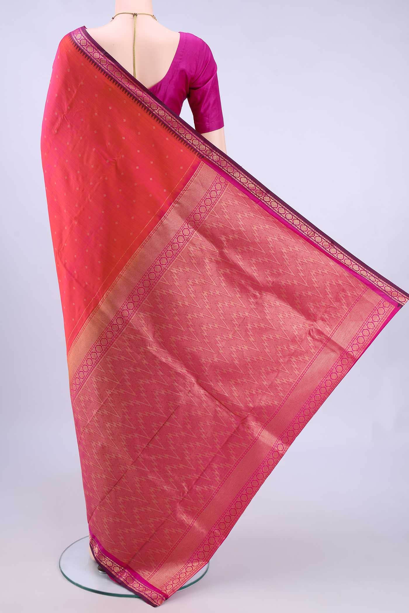 Rani Pink Kanchipuram Silk Saree