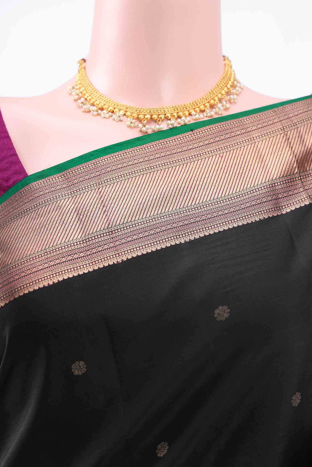 Black Nangavalli Silk [ Salem ] Saree