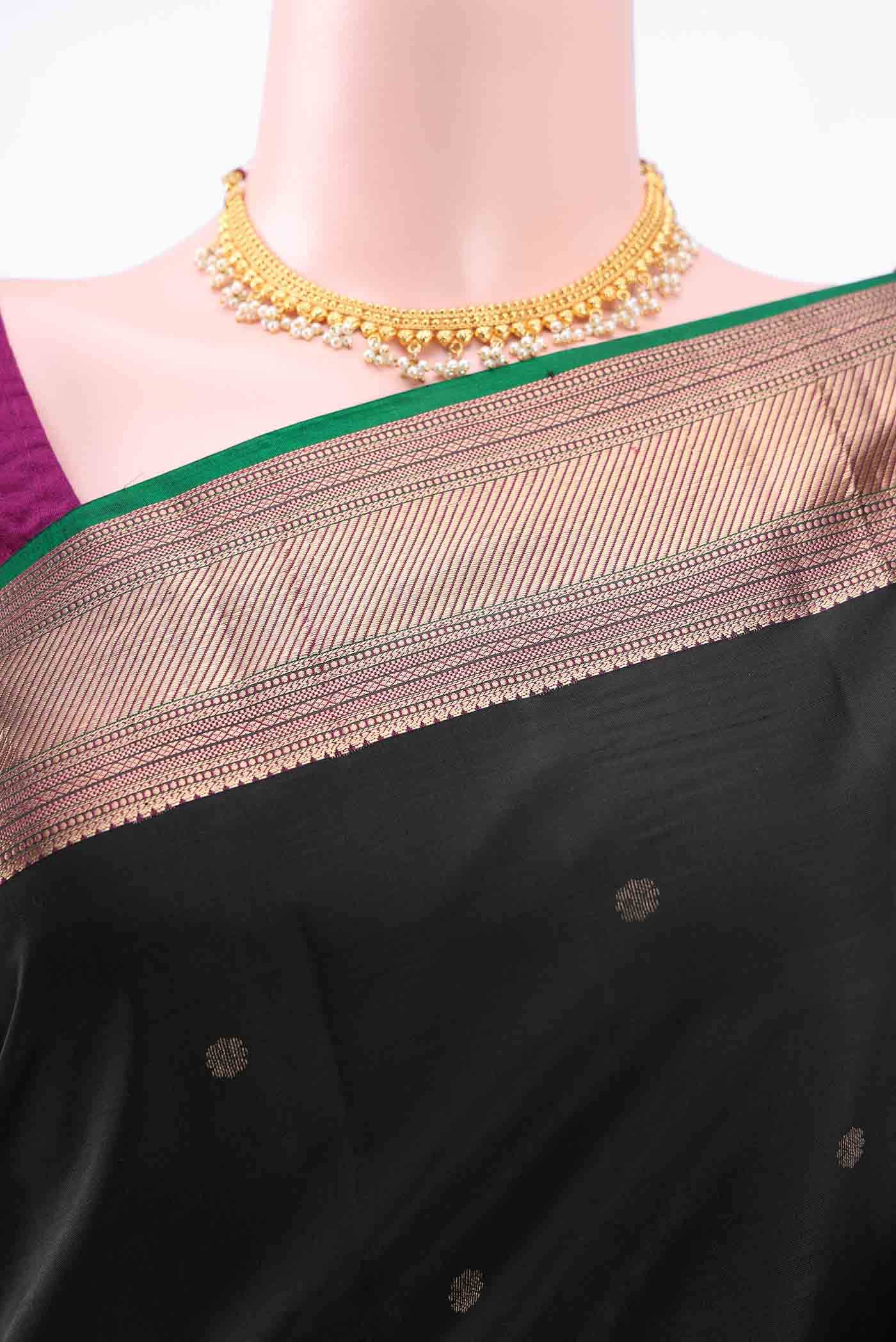 Black Nangavalli Silk [ Salem ] Saree