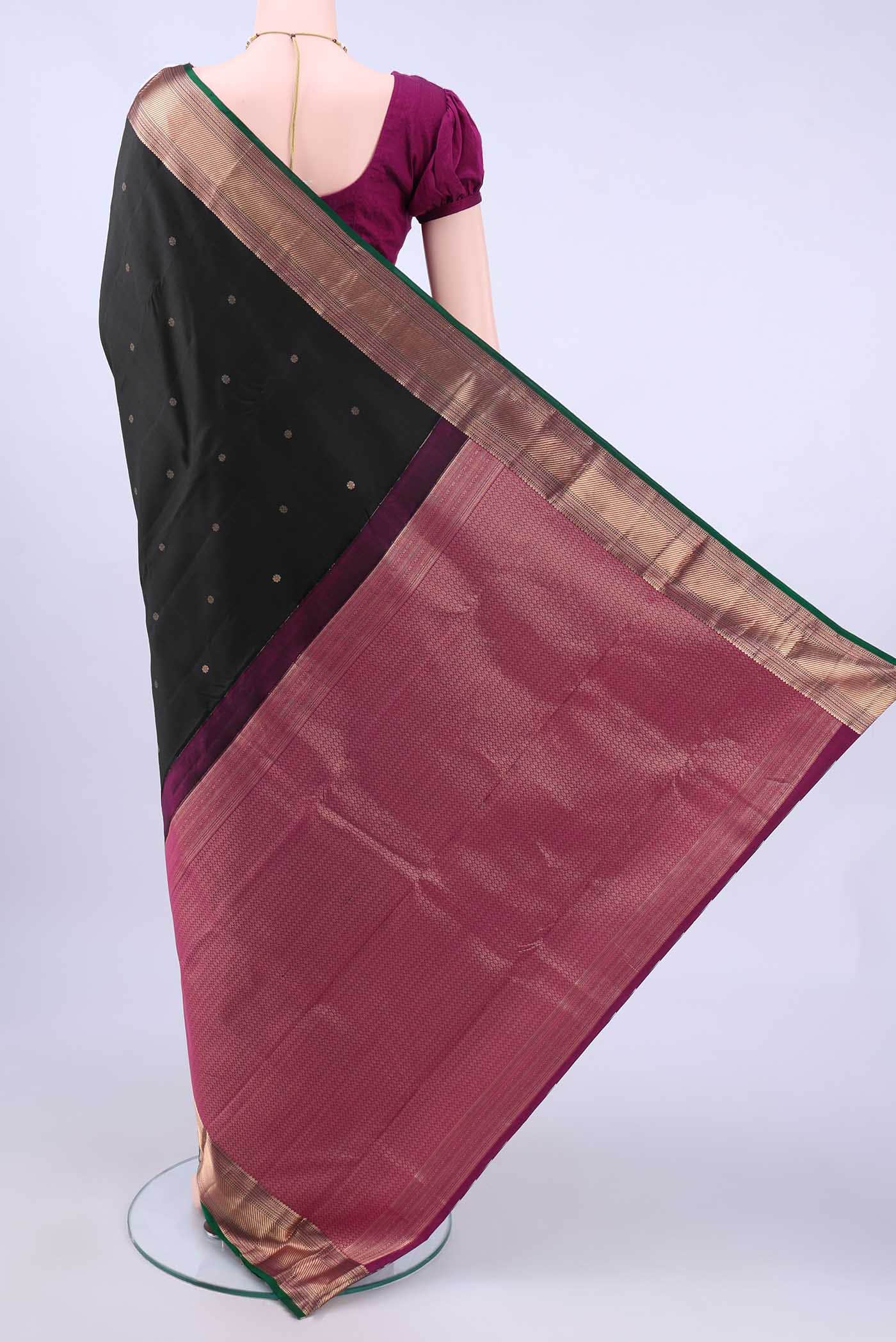 Black Nangavalli Silk [ Salem ] Saree