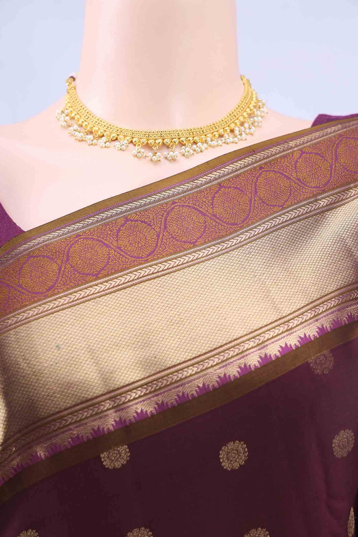 Brown Dual Tone Nangavalli Silk [ Salem ] Saree