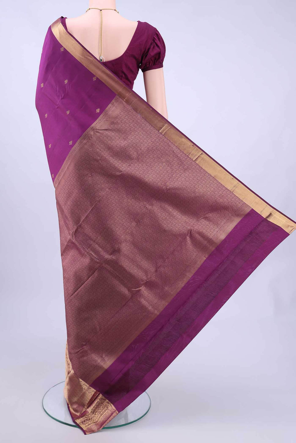 Burgundy Nangavalli Silk [ Salem ] Saree