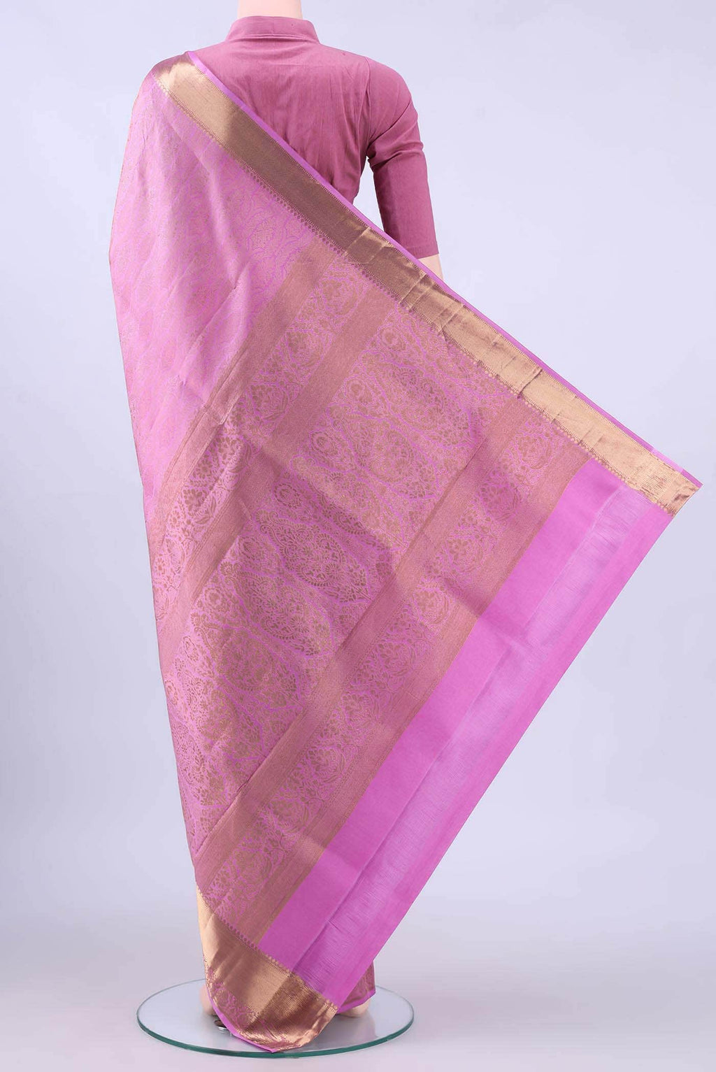 Rose pink Soft Silk Saree
