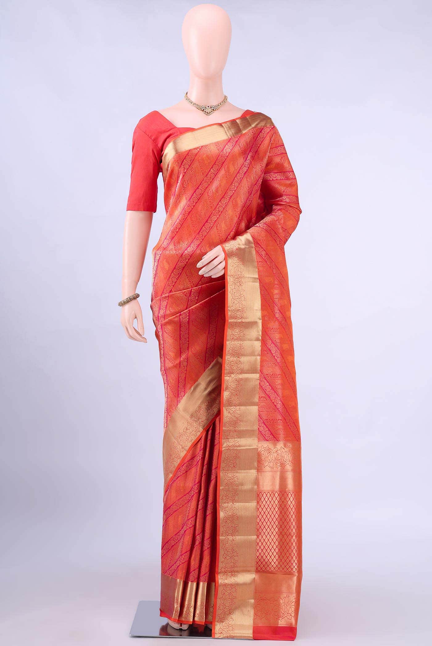 multi Dual Tone Soft Silk Saree