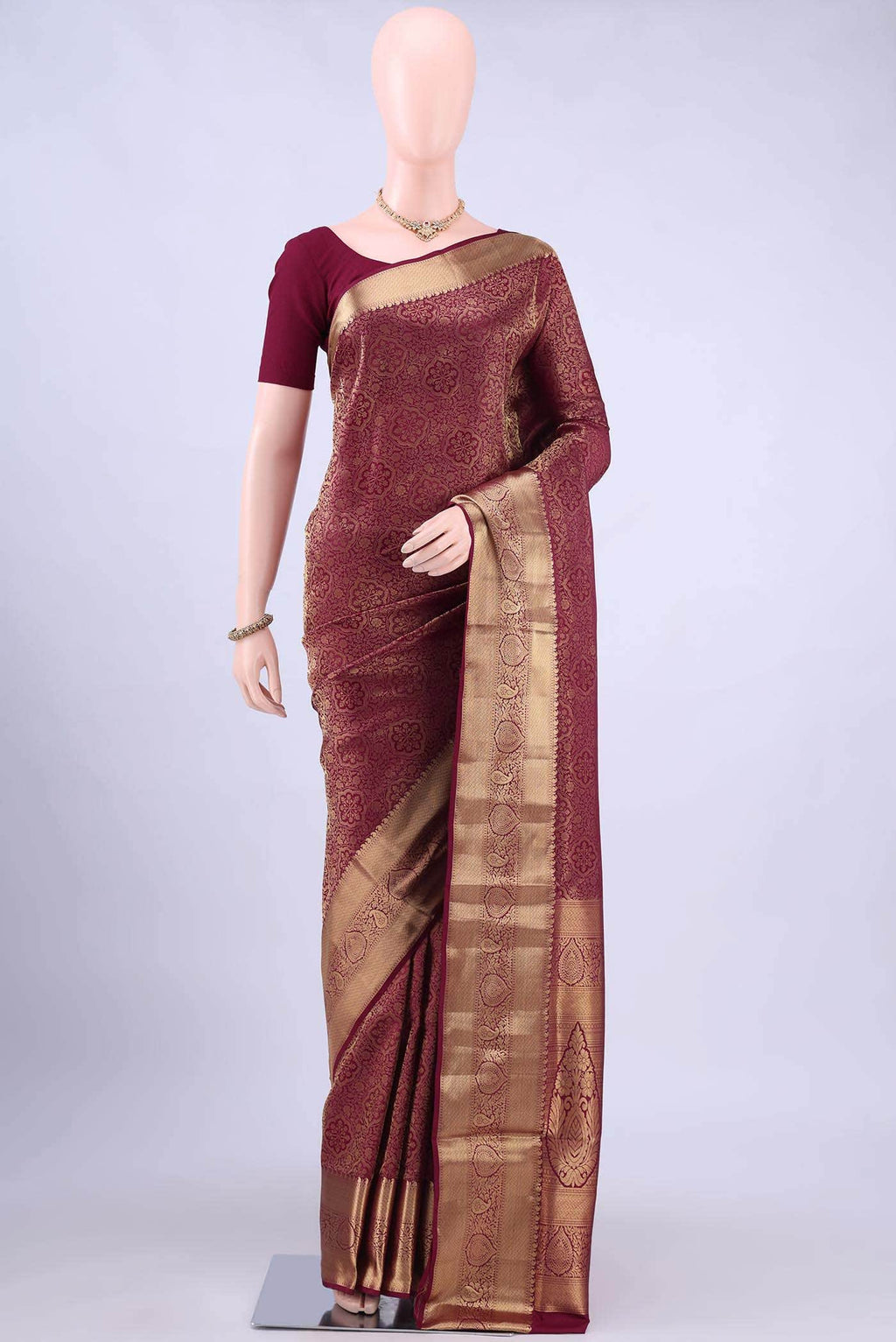 Maroon Soft Silk Saree