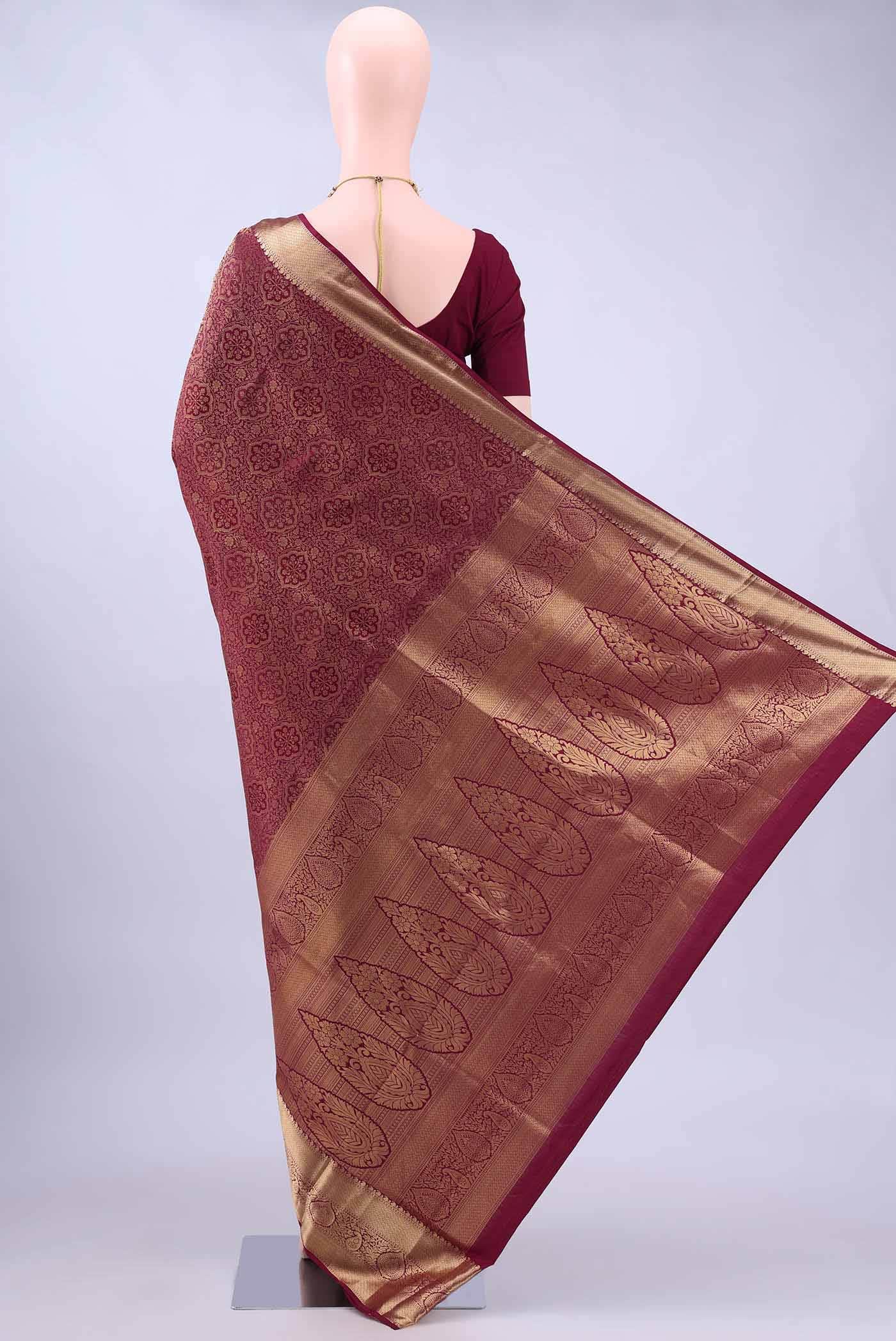 Maroon Soft Silk Saree
