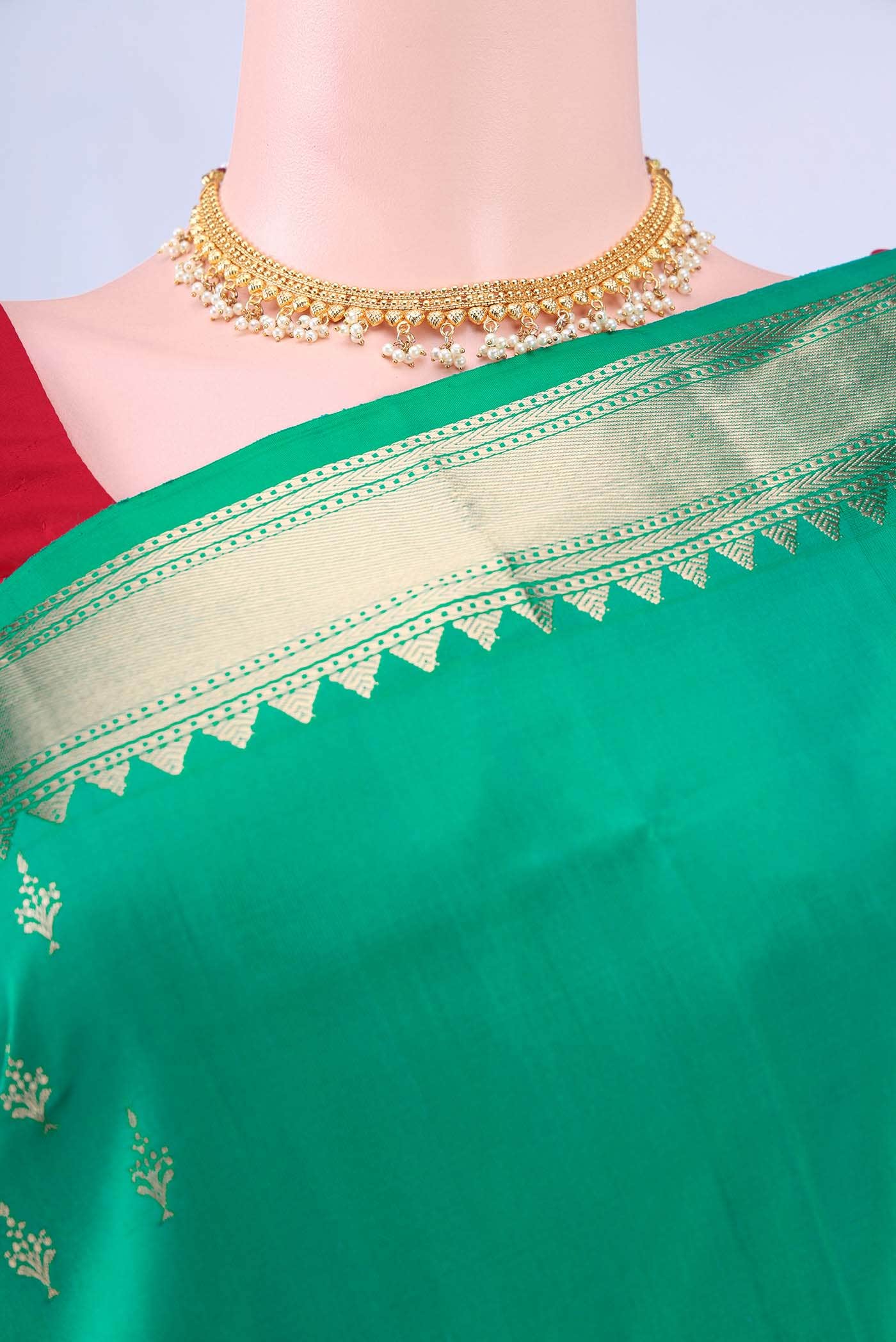 Sea Green Soft Silk Saree