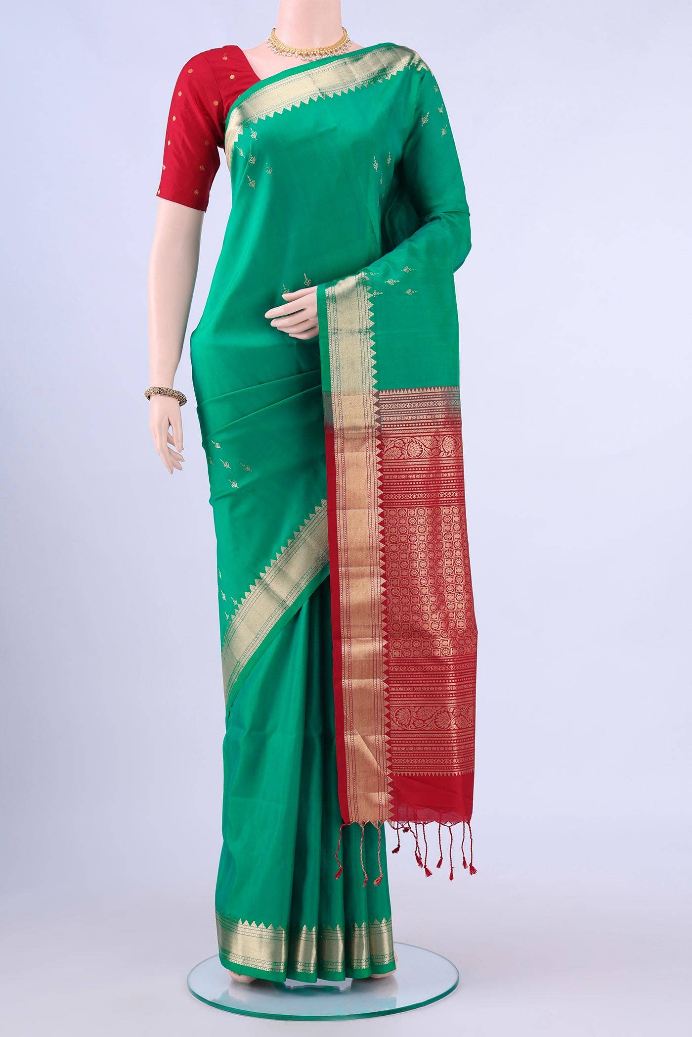 Sea Green Soft Silk Saree