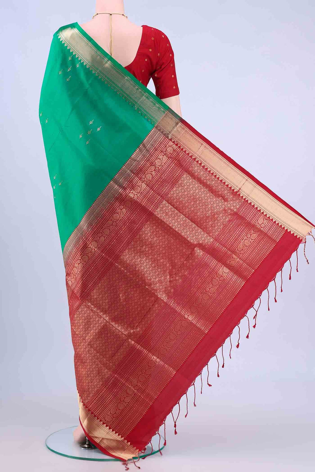 Sea Green Soft Silk Saree