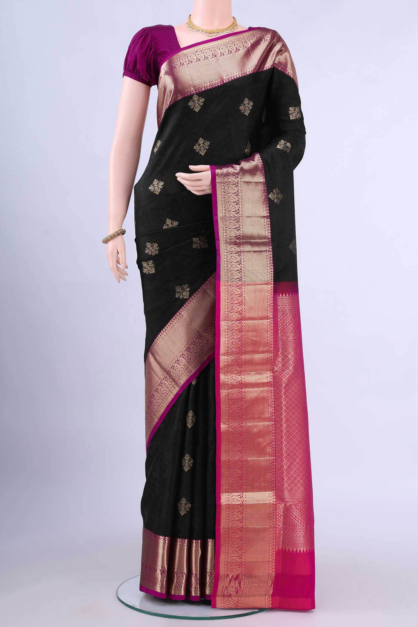Black Soft Silk Saree