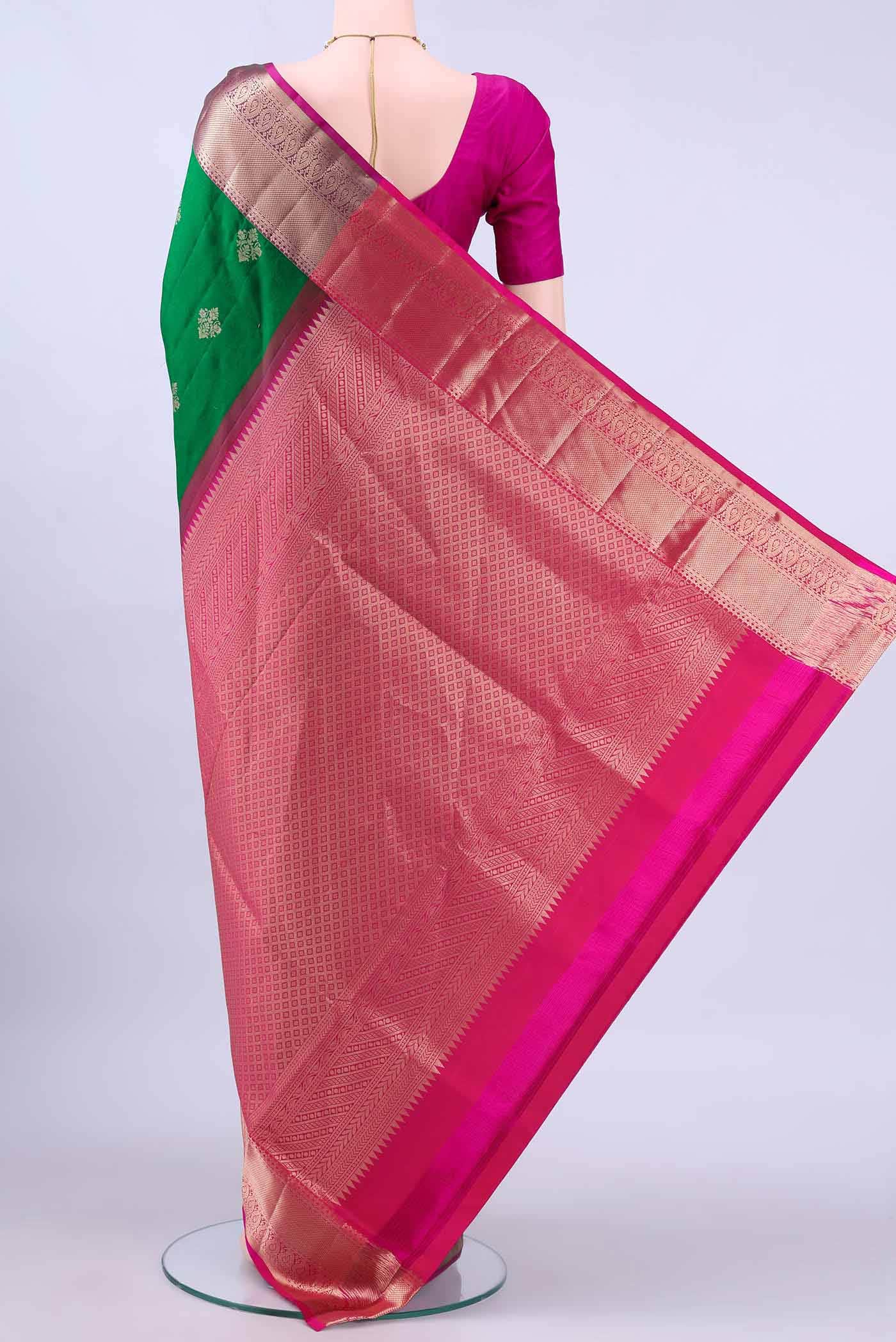 Bottle Green Soft Silk Saree