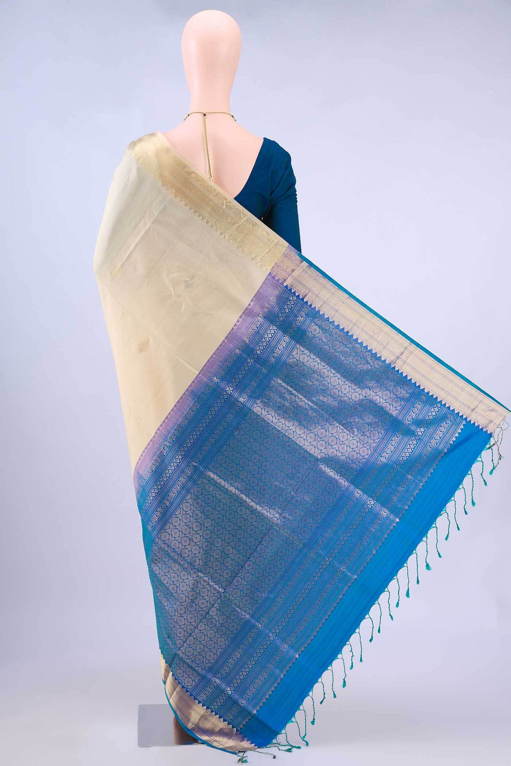Cream Soft Silk Saree