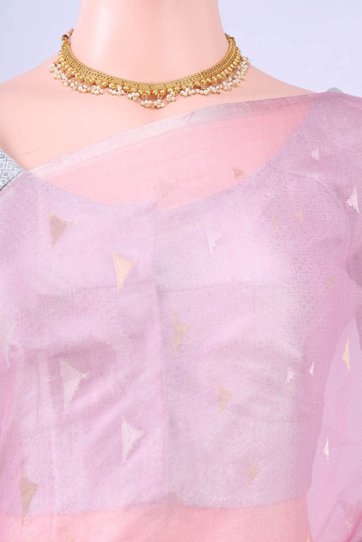 Pink MP Tussar Saree