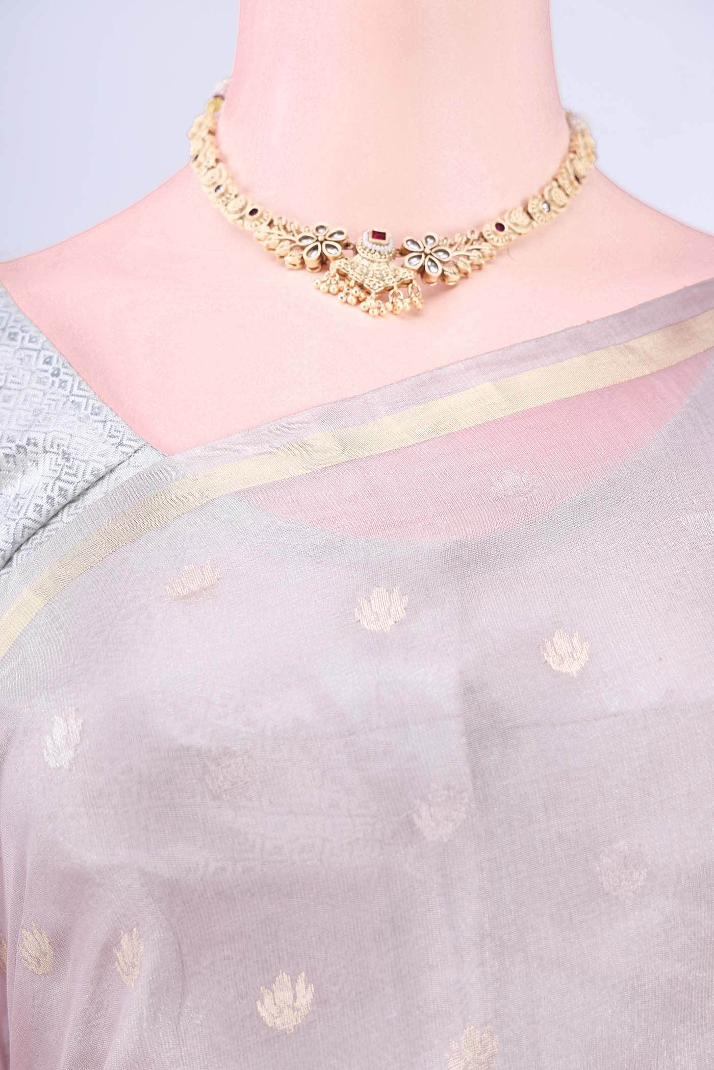 Lilac MP Tussar Saree