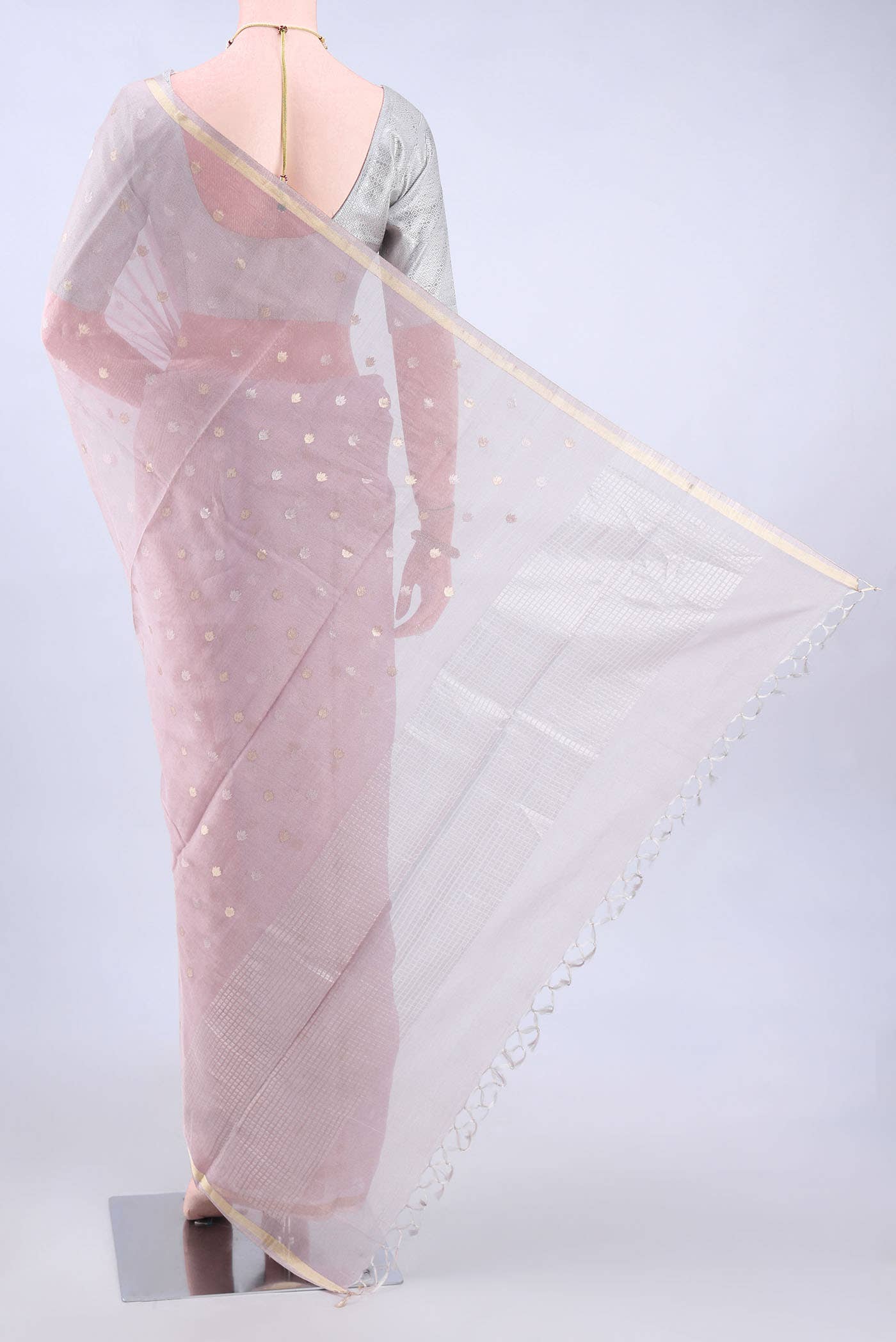 Lilac MP Tussar Saree
