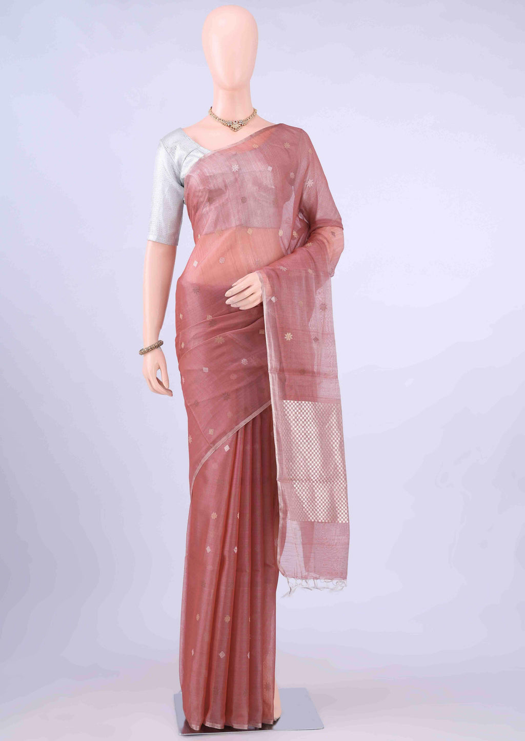 Coral MP Tussar Saree