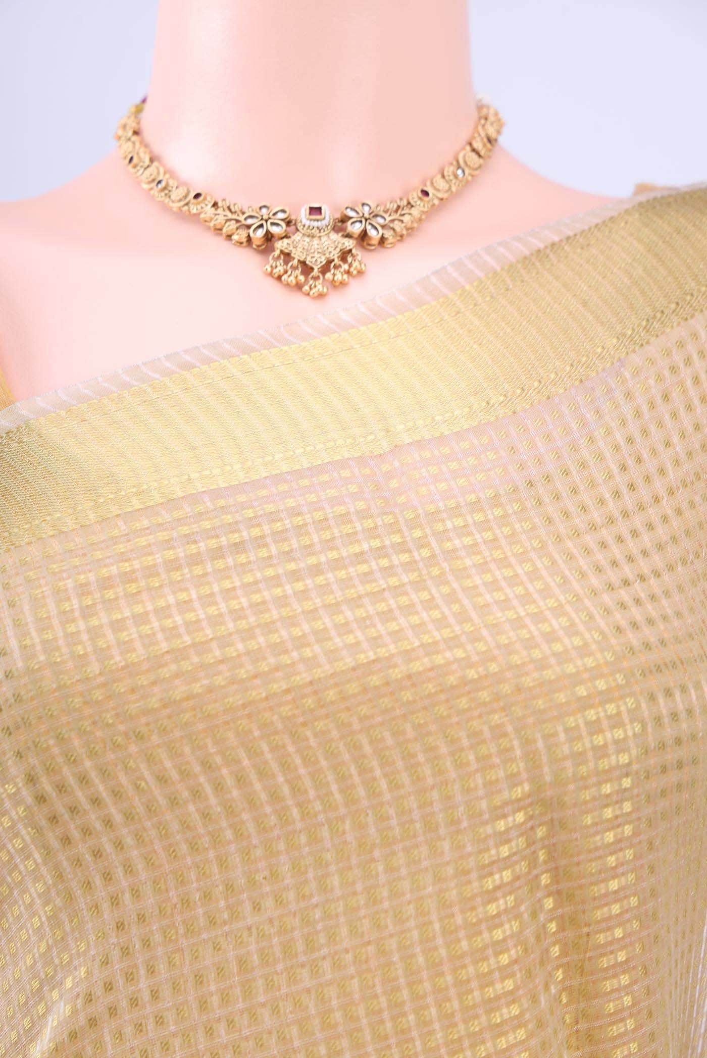 Beige MP Tussar Saree