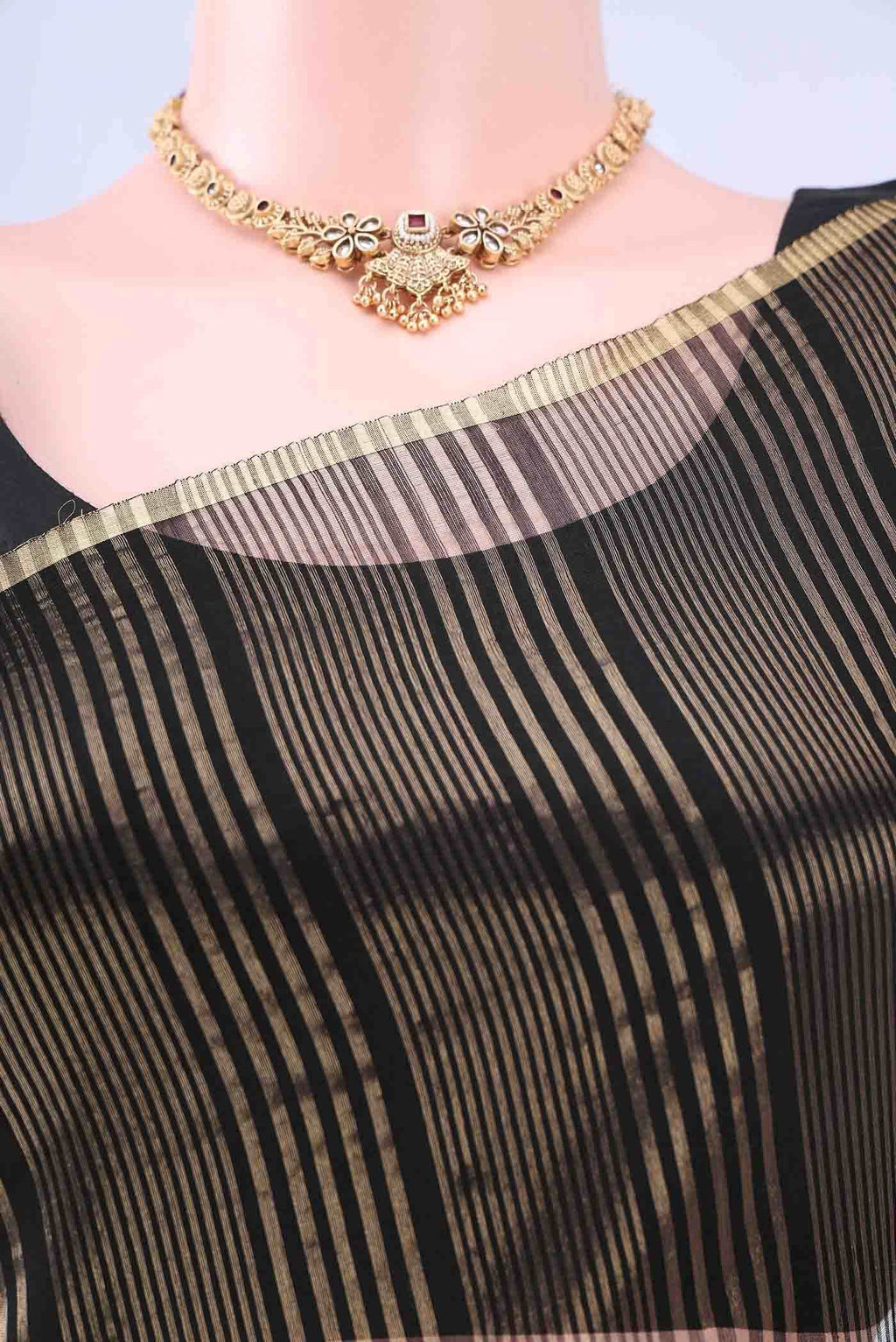 Black MP Tussar Saree