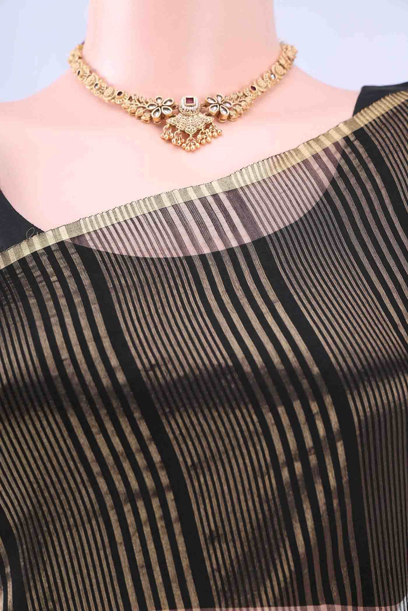Black MP Tussar Saree