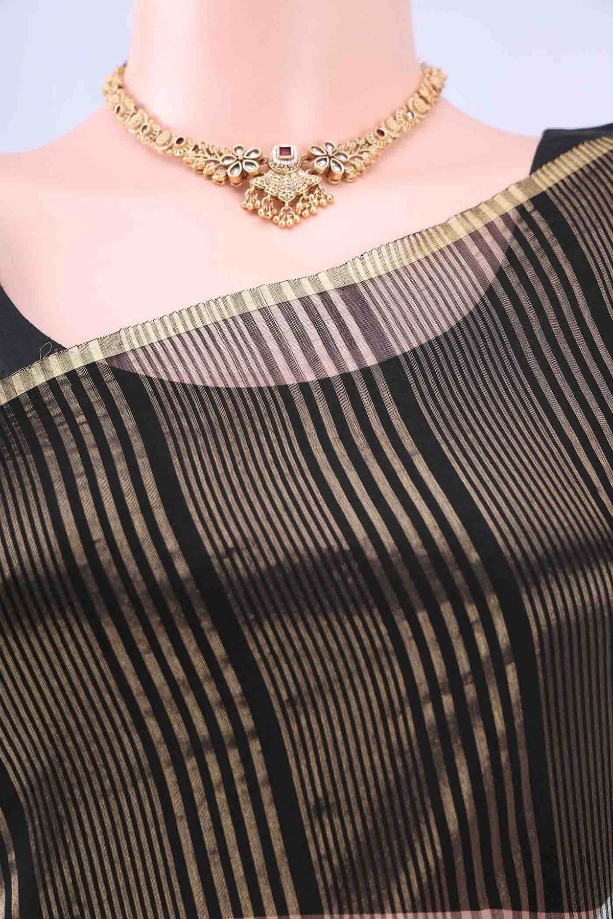 Black MP Tussar Saree
