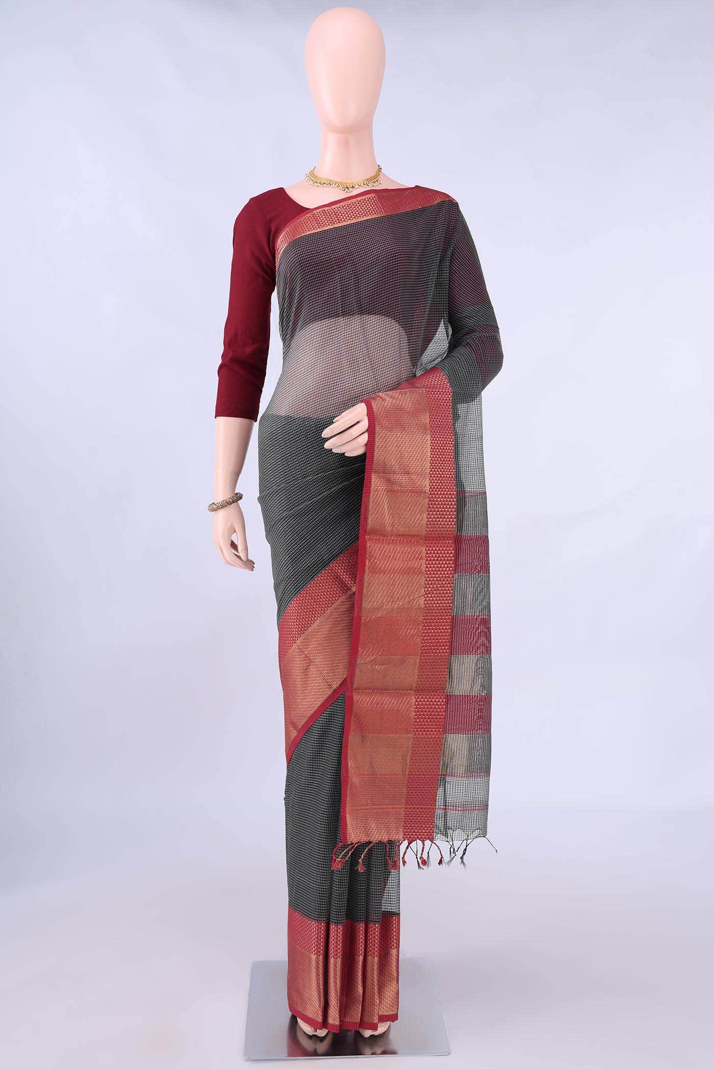 Davys Grey MP Tussar Saree
