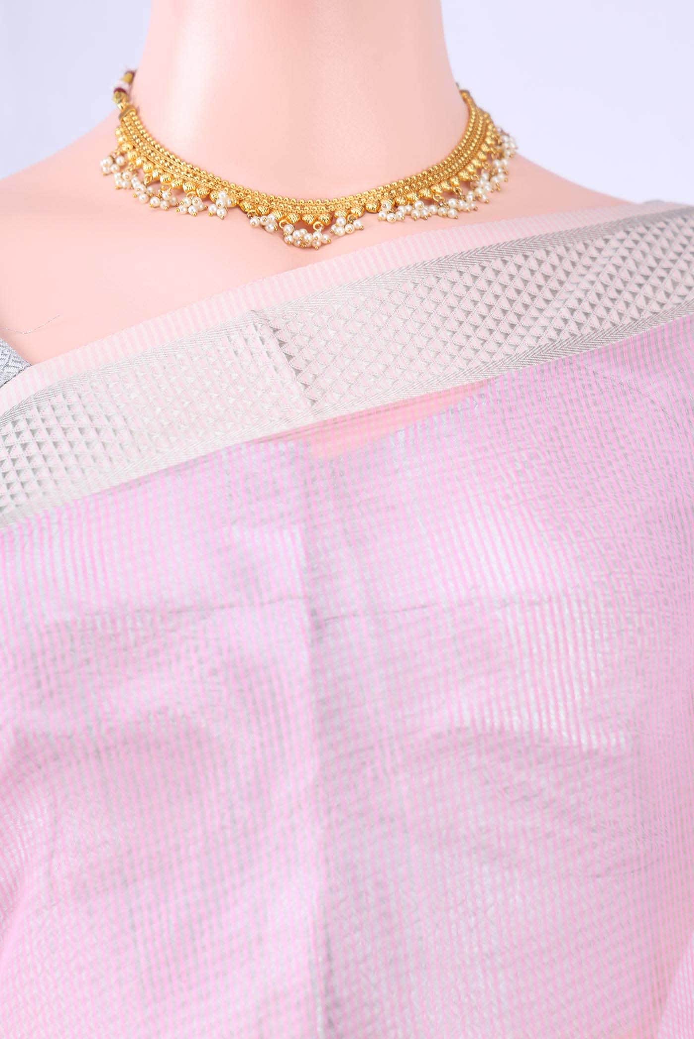 Pink MP Tussar Saree
