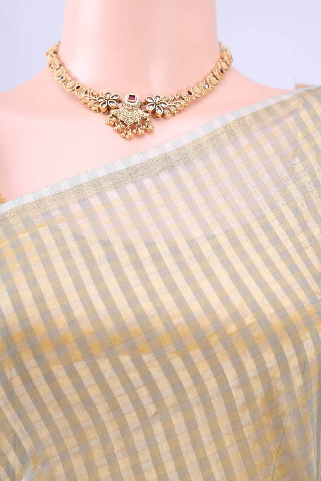 Grey MP Tussar Saree
