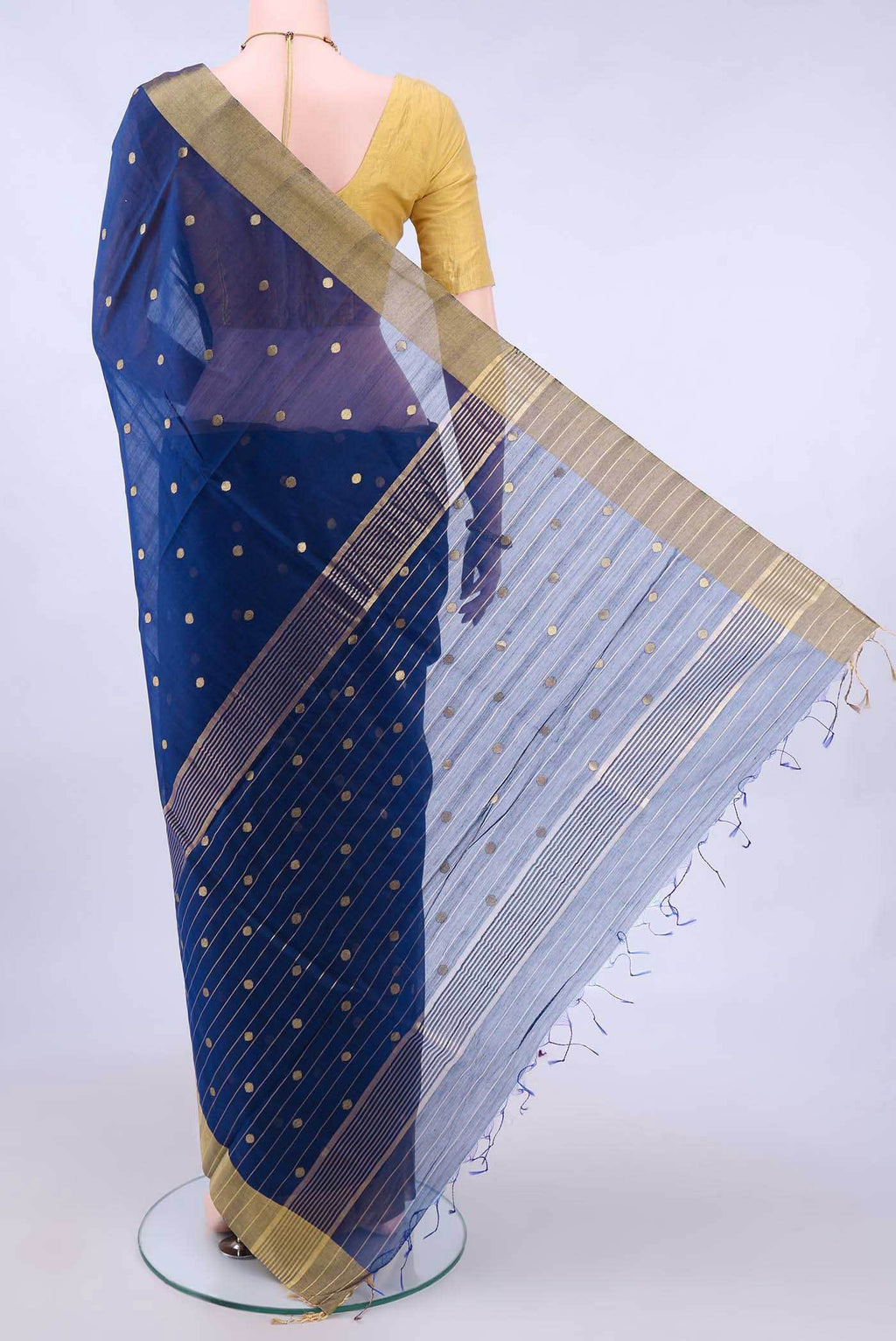 Blue MP Tussar Saree