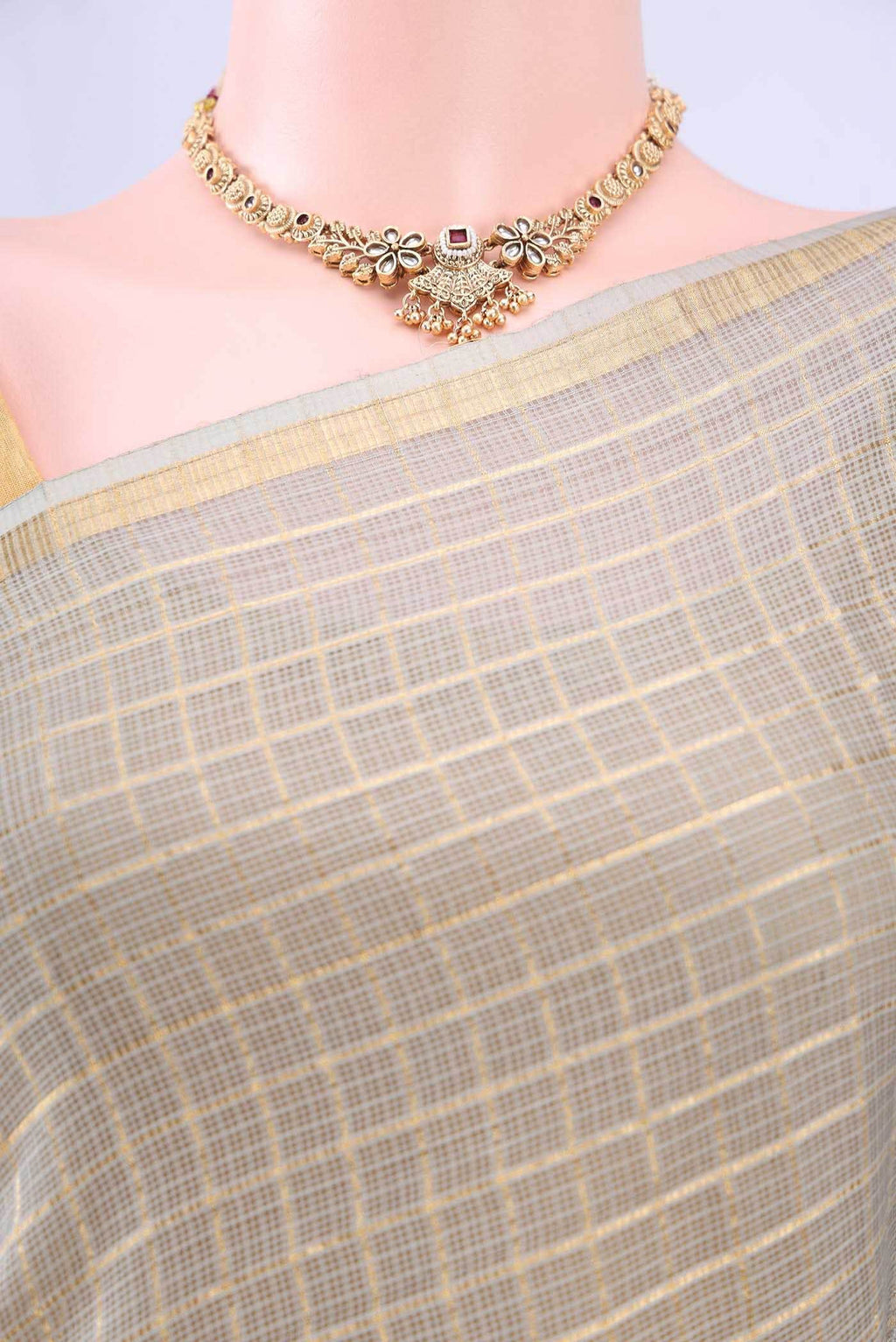 Grey MP Tussar Saree