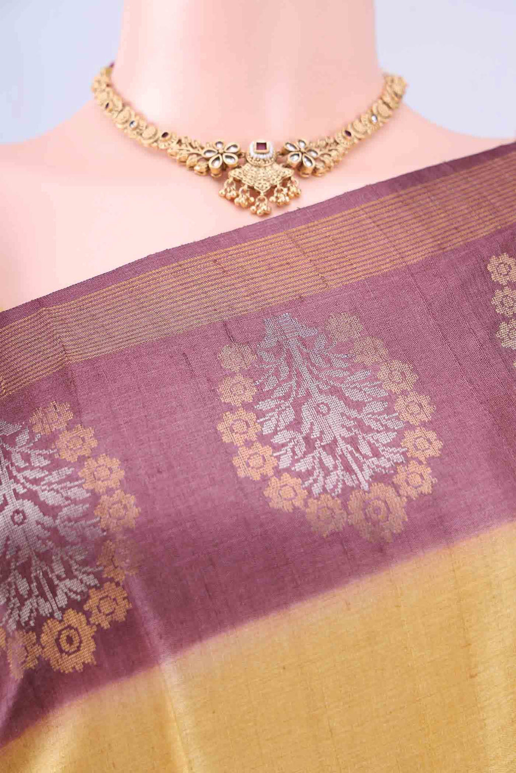 Yellow MP Tussar Saree