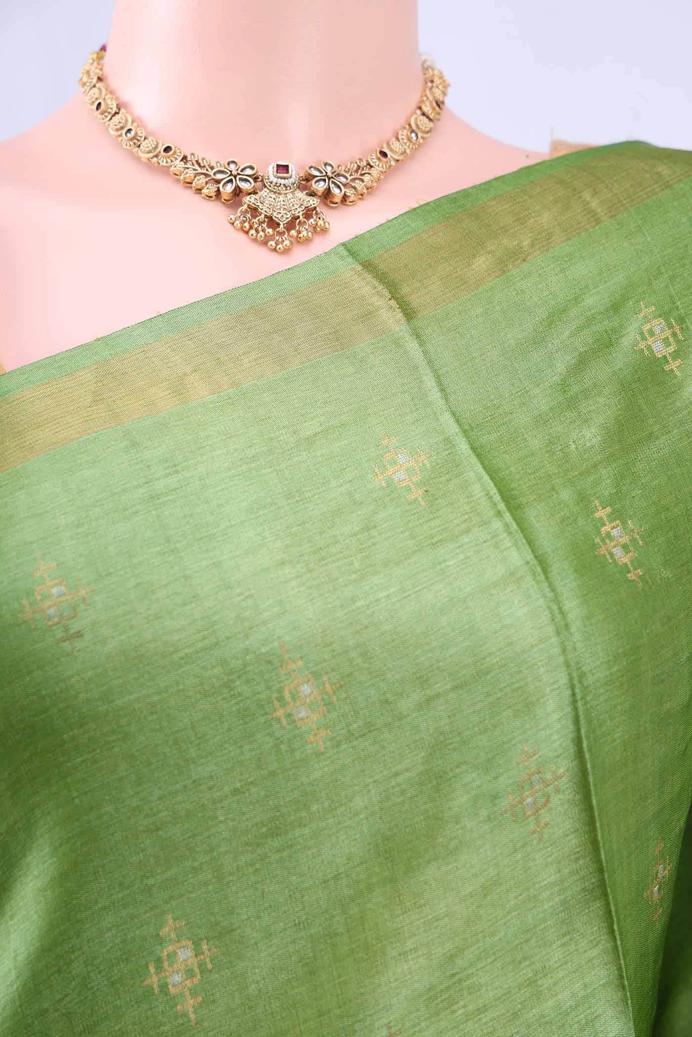 Green MP Tussar Saree