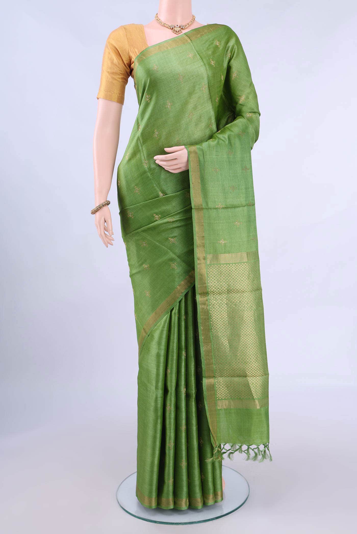 Green MP Tussar Saree