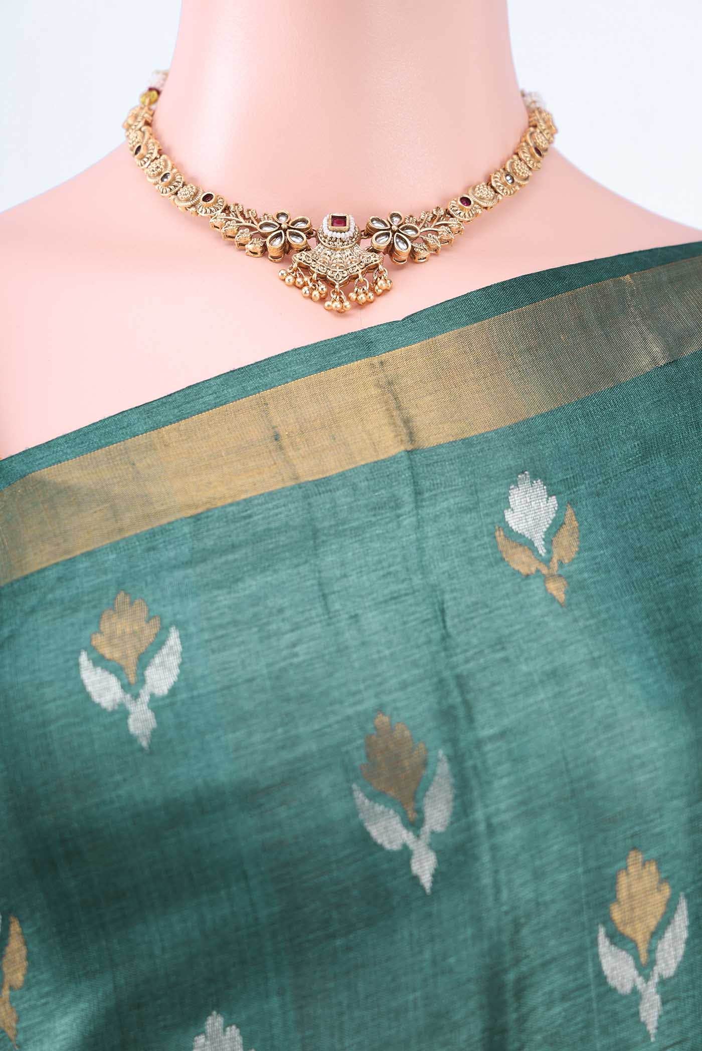 Green MP Tussar Saree