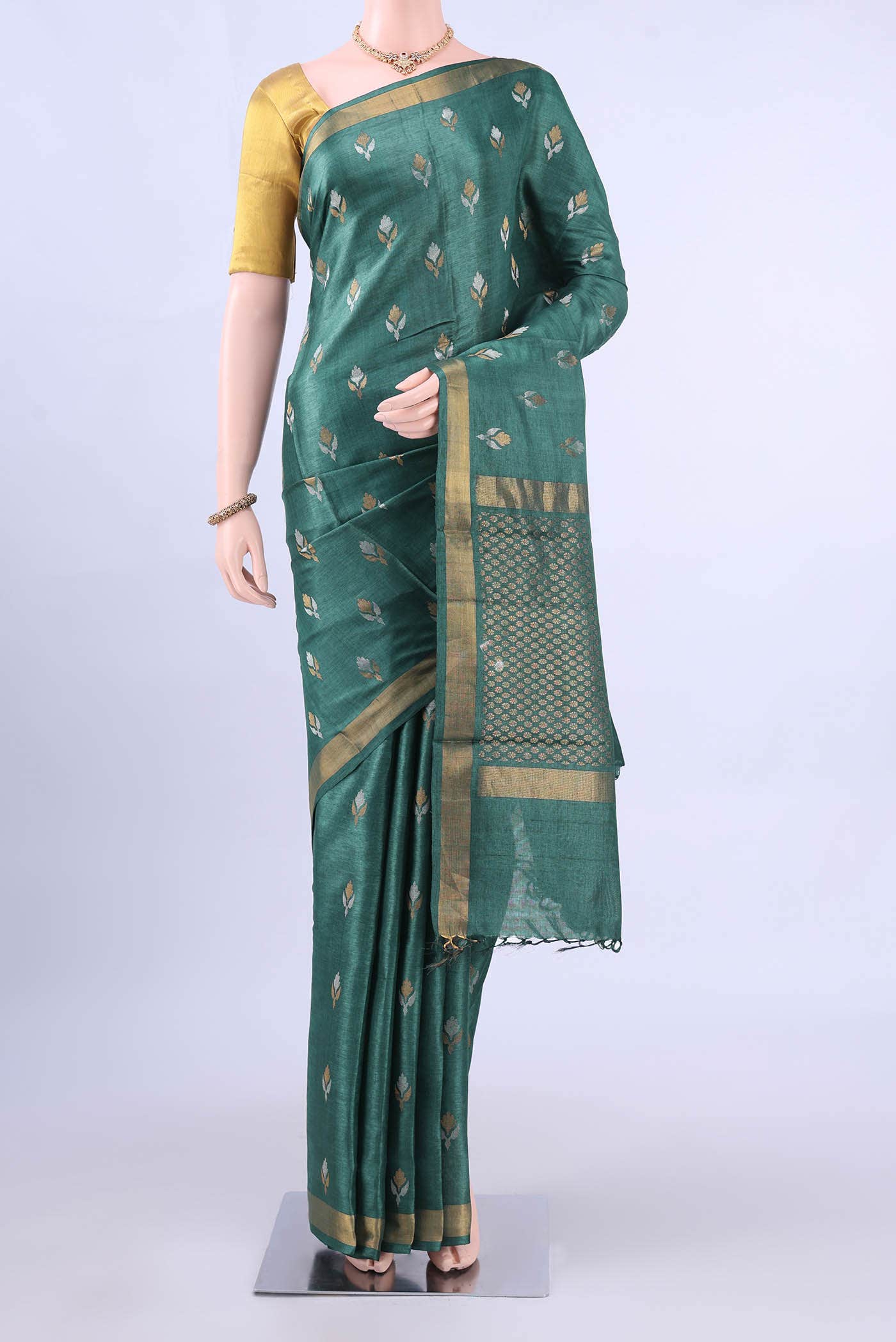 Green MP Tussar Saree