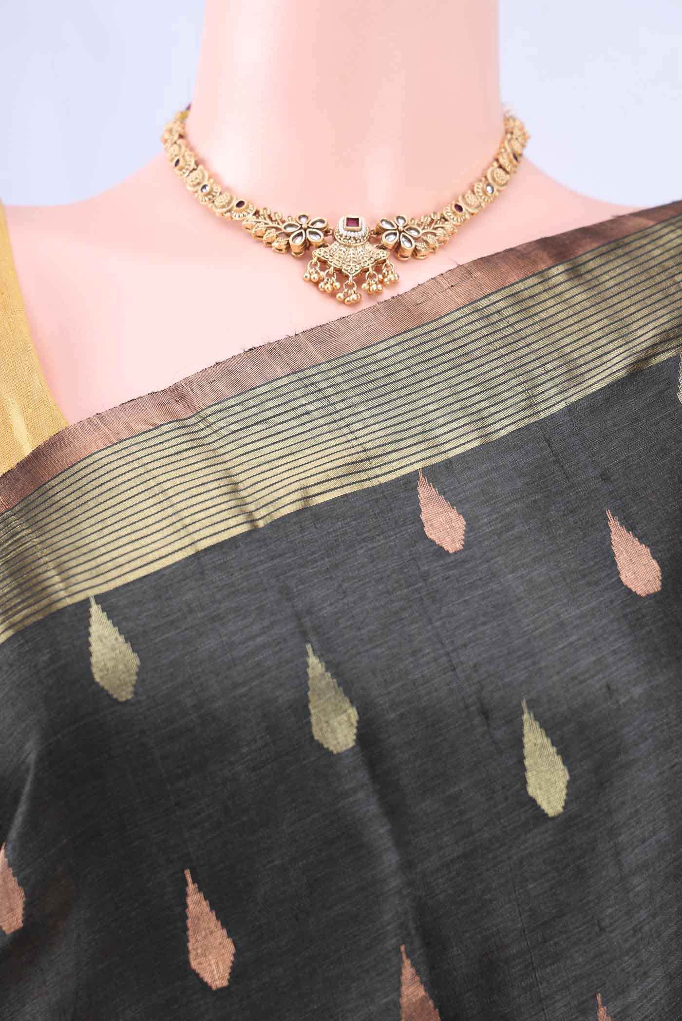 Davys Grey MP Tussar Saree