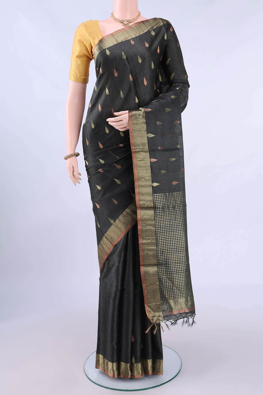 Davys Grey MP Tussar Saree