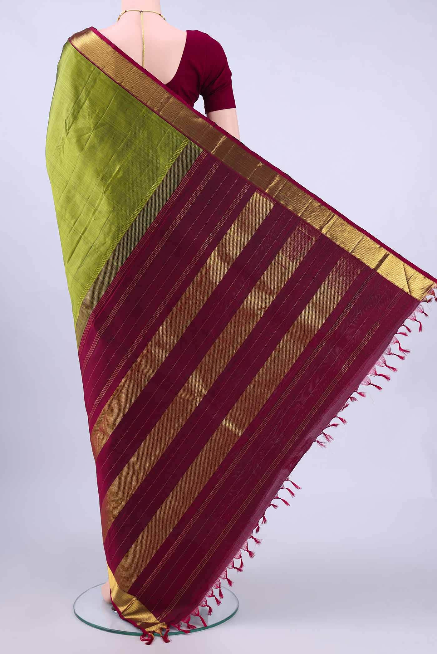 Mehandi Green Kanchipuram Silk Saree