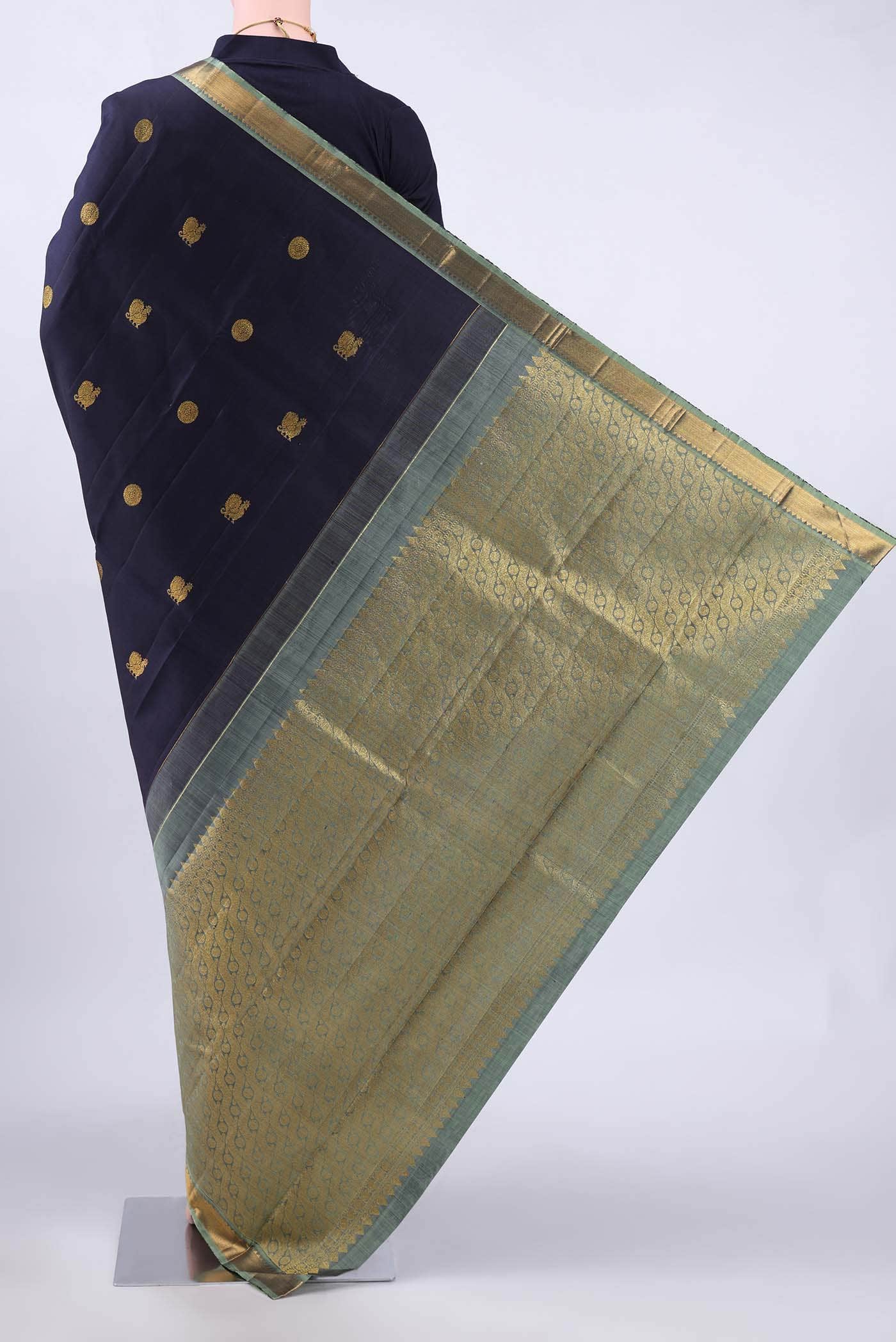 Navy Blue Kanchipuram Saree