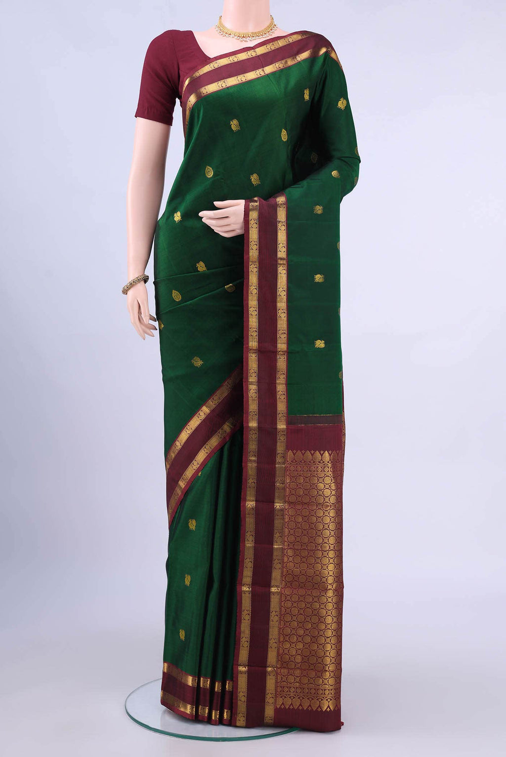 no Dual Tone Kanchipuram Silk Saree